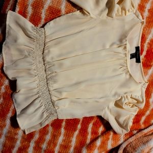 Forever 21 Ivory sheer shirt